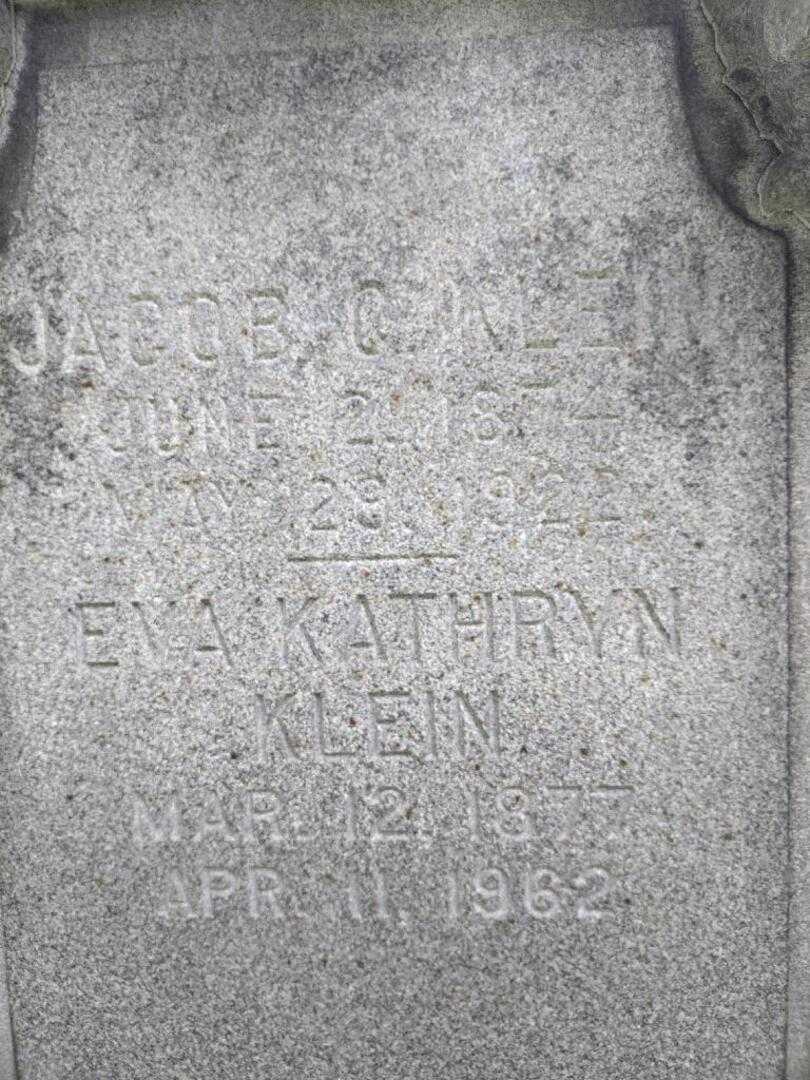 Eva Katheryn Klein's grave. Photo 2