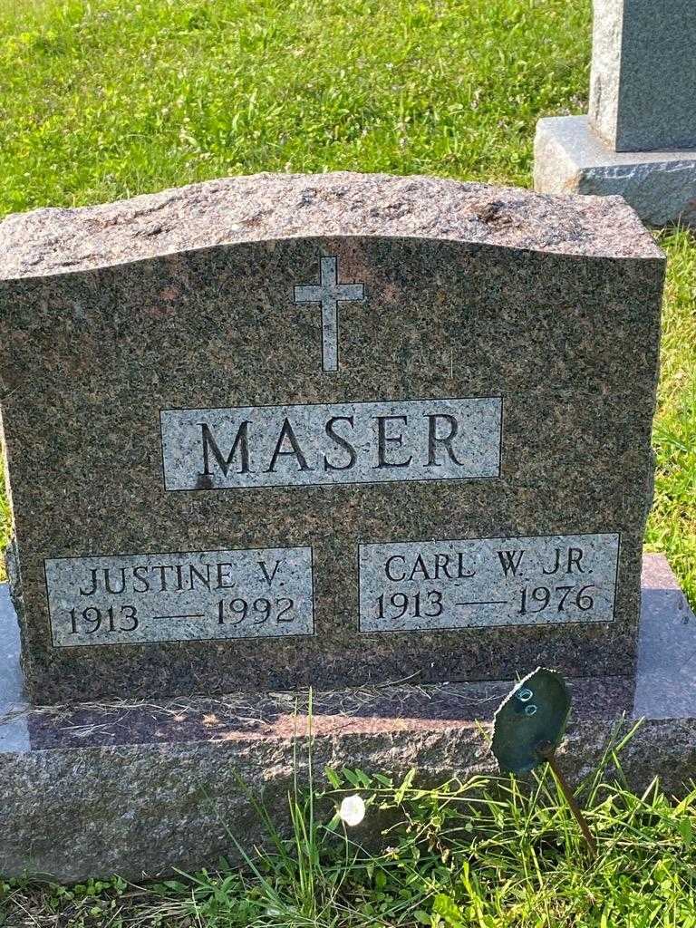 Justine V. Maser's grave. Photo 3