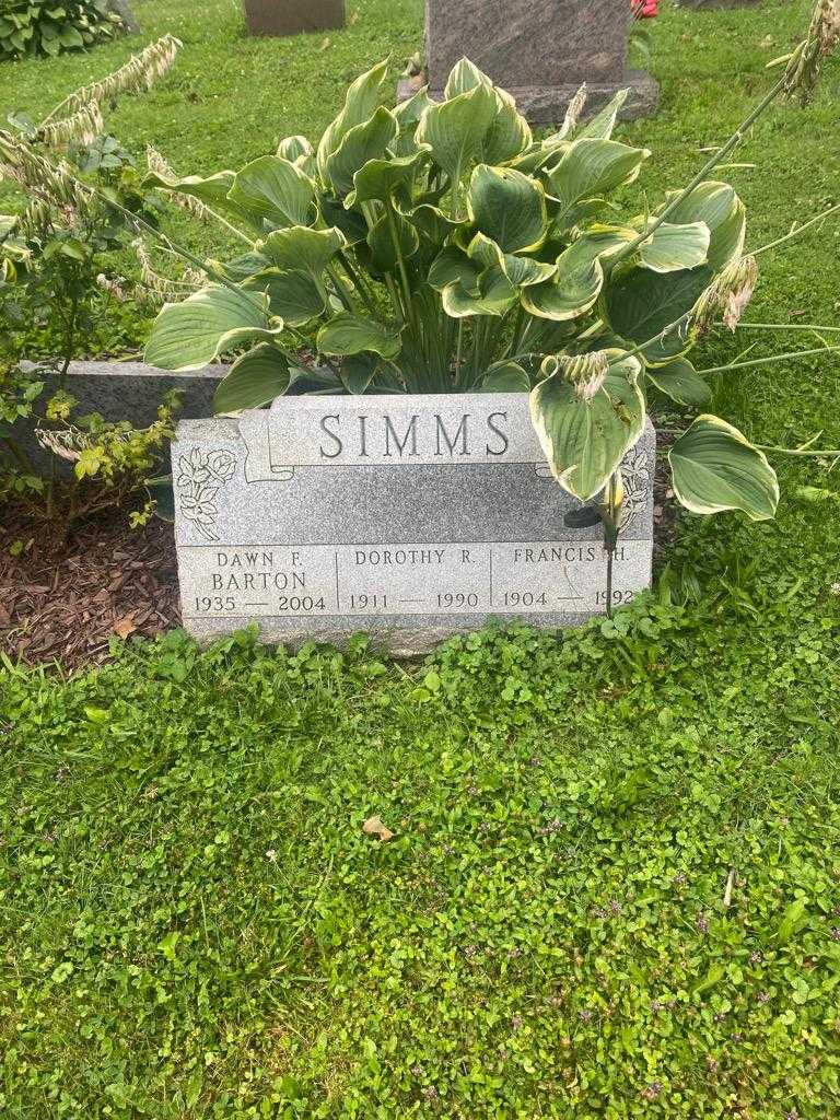 Dorothy R. Simms's grave. Photo 2