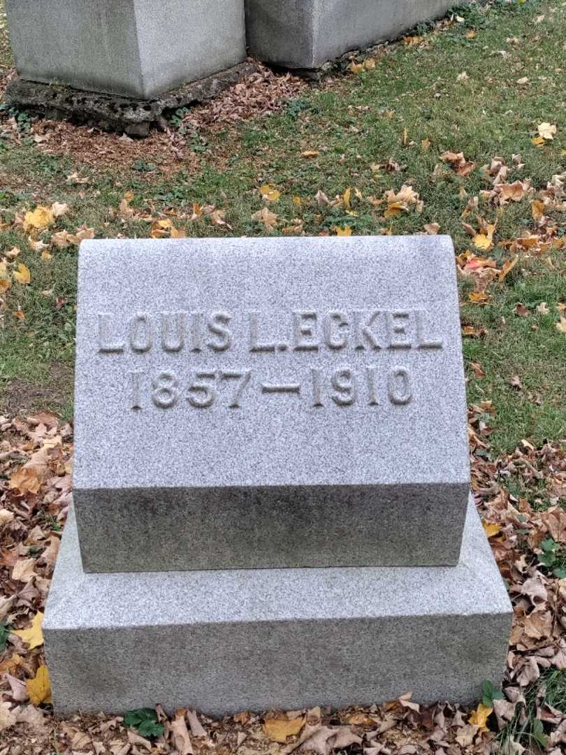 Louis L. Eckel's grave. Photo 3