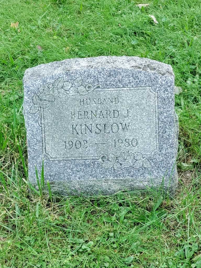 Bernard J. Kinslow Junior's grave. Photo 3