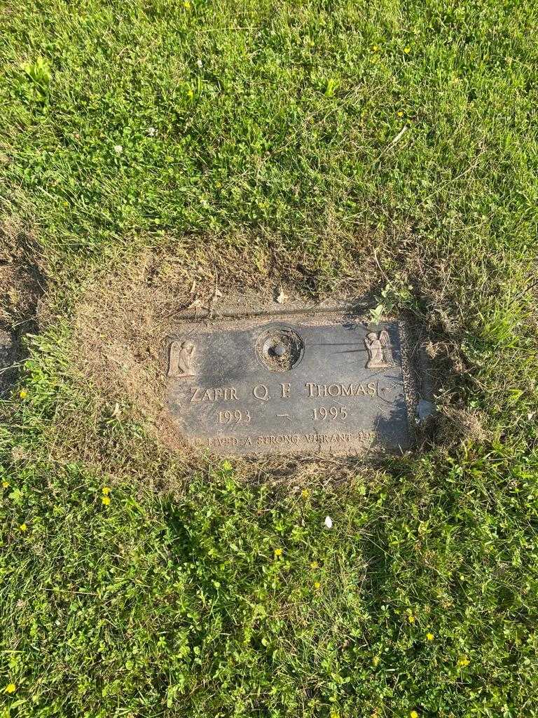 Zafir Q. F. Thomas's grave. Photo 3