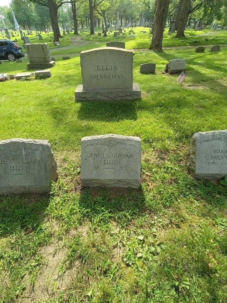 Jennie L. Gorham Ellis's grave. Photo 1