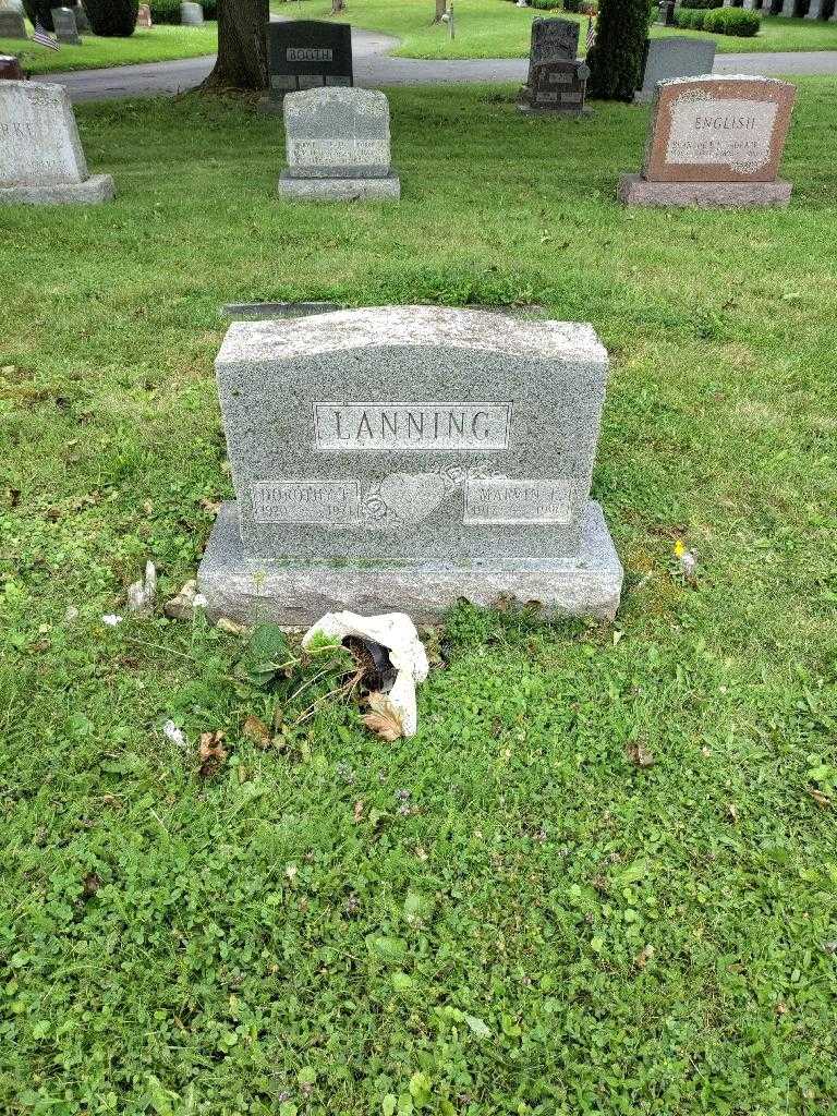 Dorothy F. Lanning's grave. Photo 1