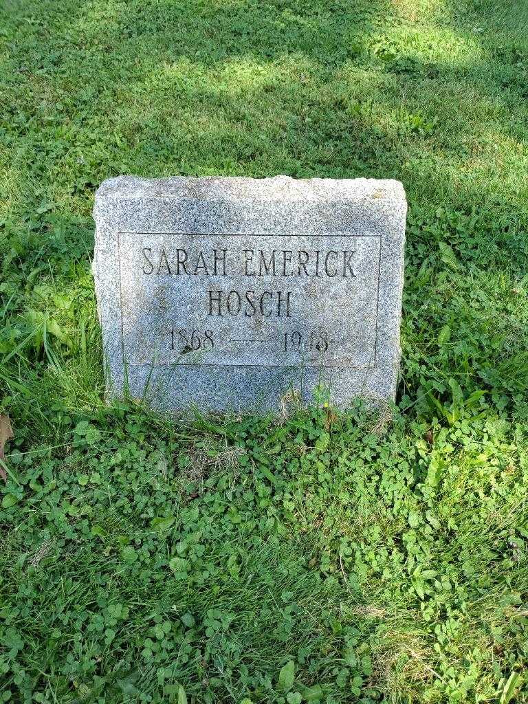 Sarah Emerick Hosch's grave. Photo 2