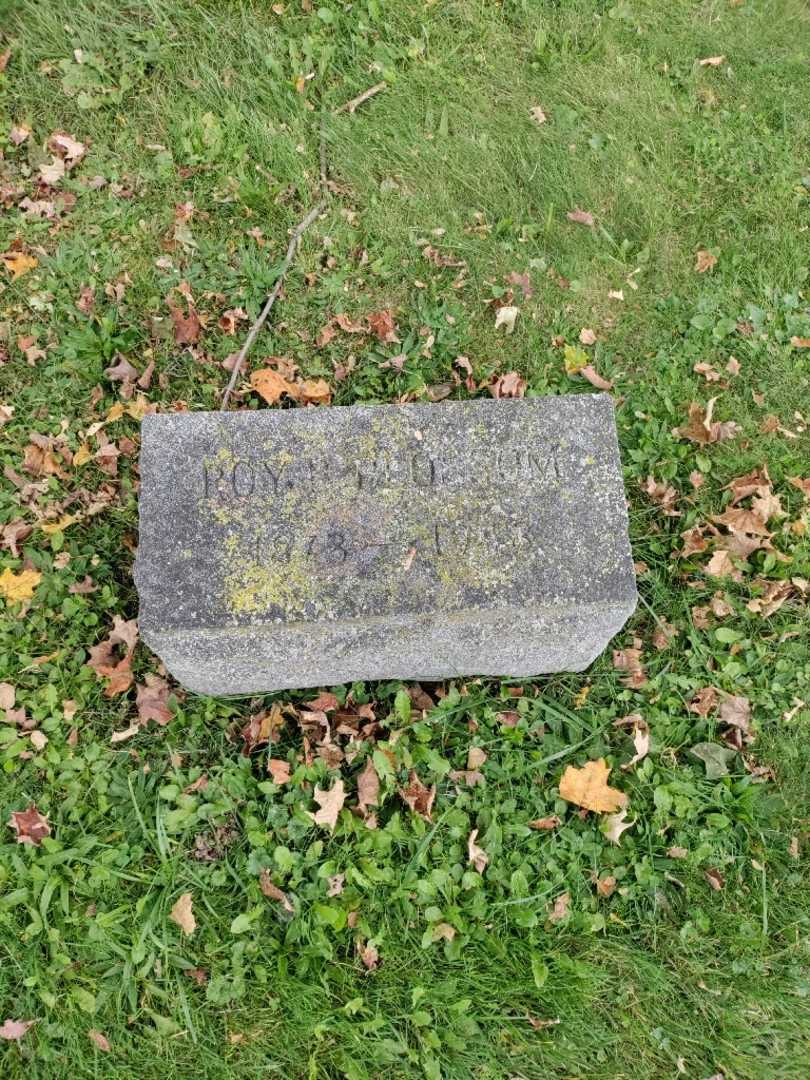 Roy B. Blossom's grave. Photo 2