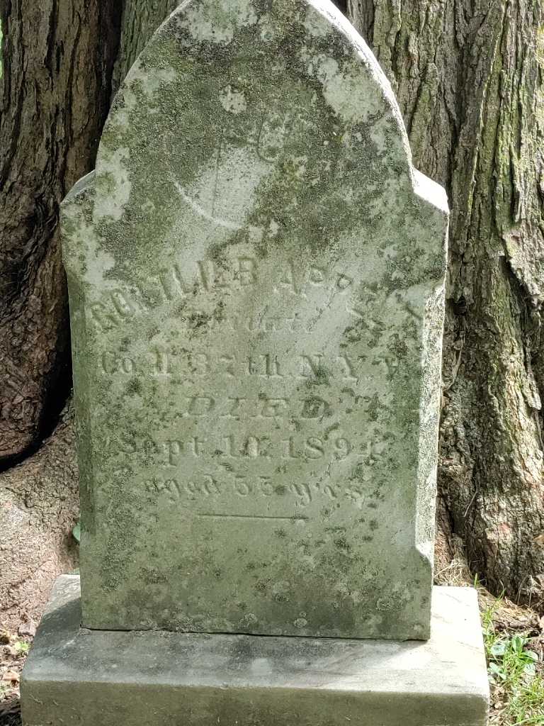 Gottlieb Abbott Appelt's grave. Photo 3