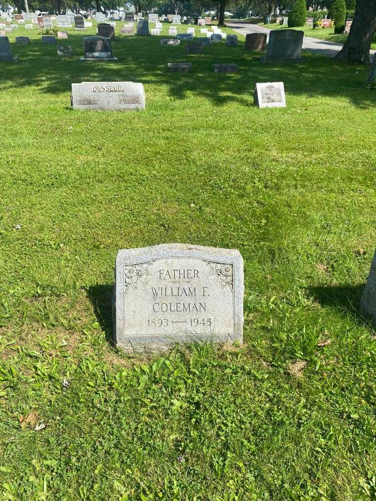 William F. Coleman's grave. Photo 2