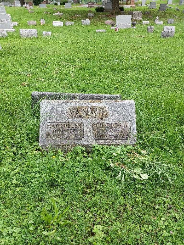 Charles A. Van Wie's grave. Photo 1
