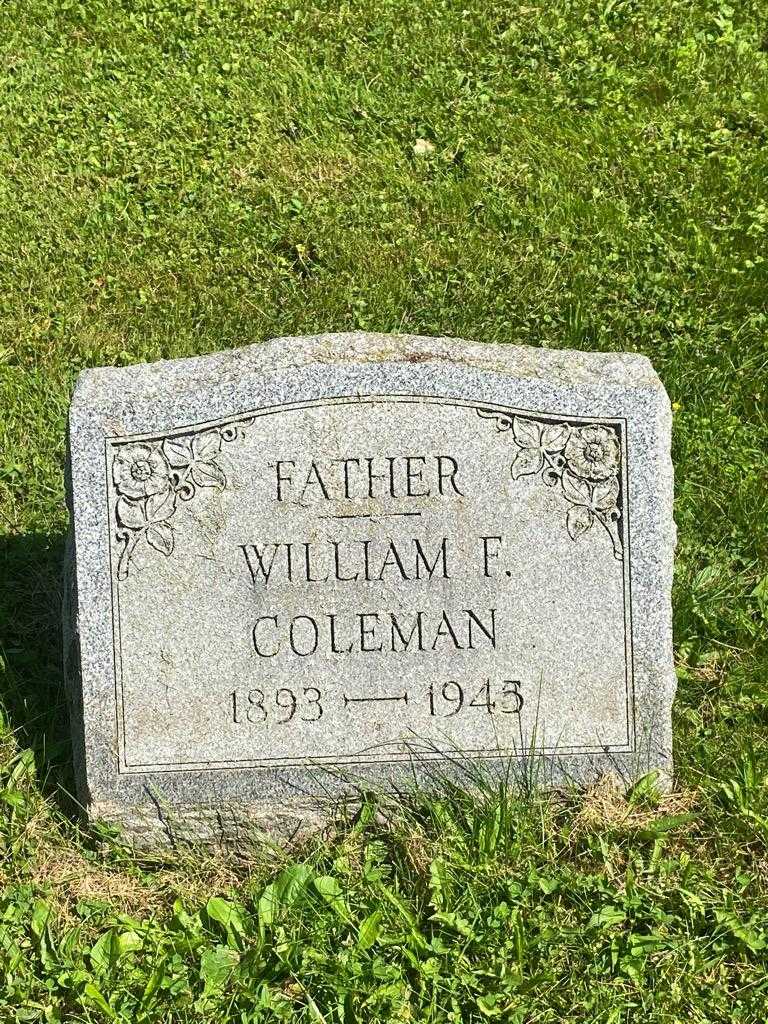 William F. Coleman's grave. Photo 3