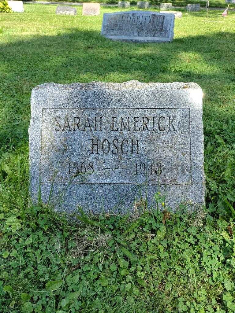 Sarah Emerick Hosch's grave. Photo 3