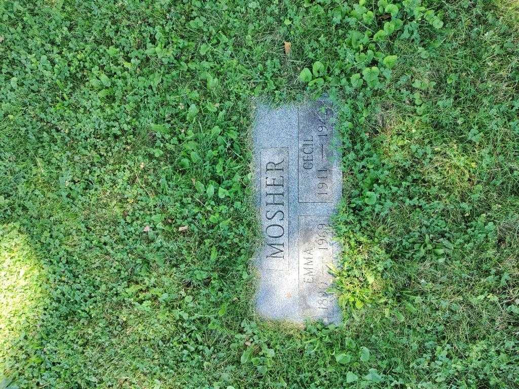 Cecil Mosher's grave. Photo 2