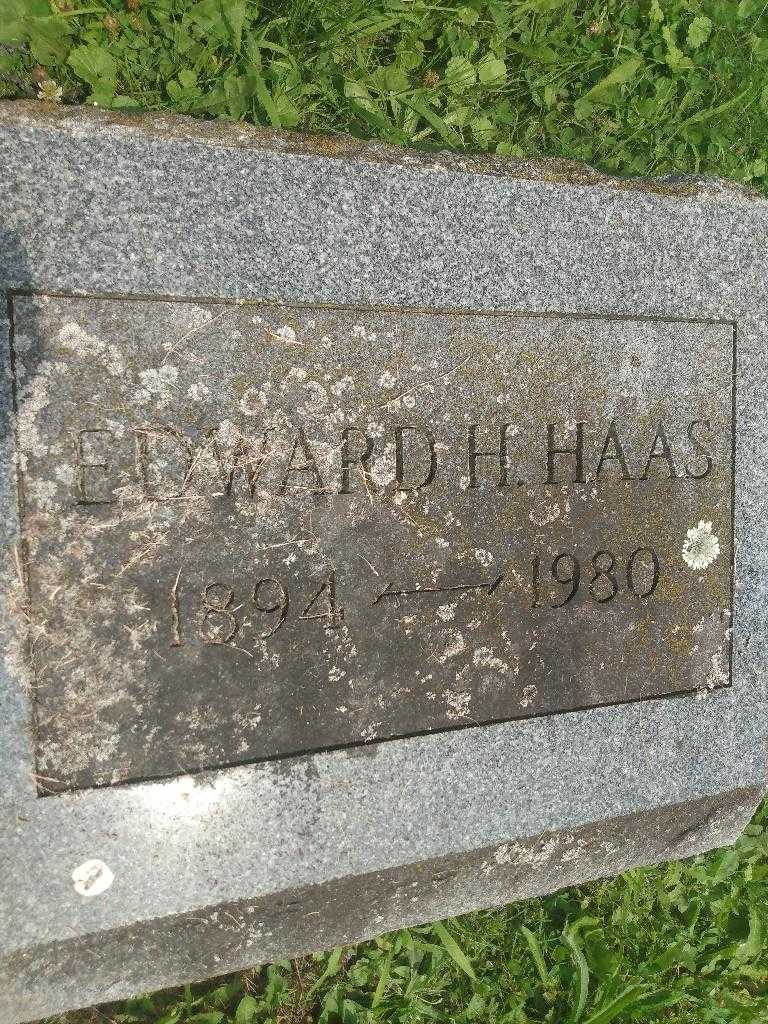 Edward H. Haas's grave. Photo 3