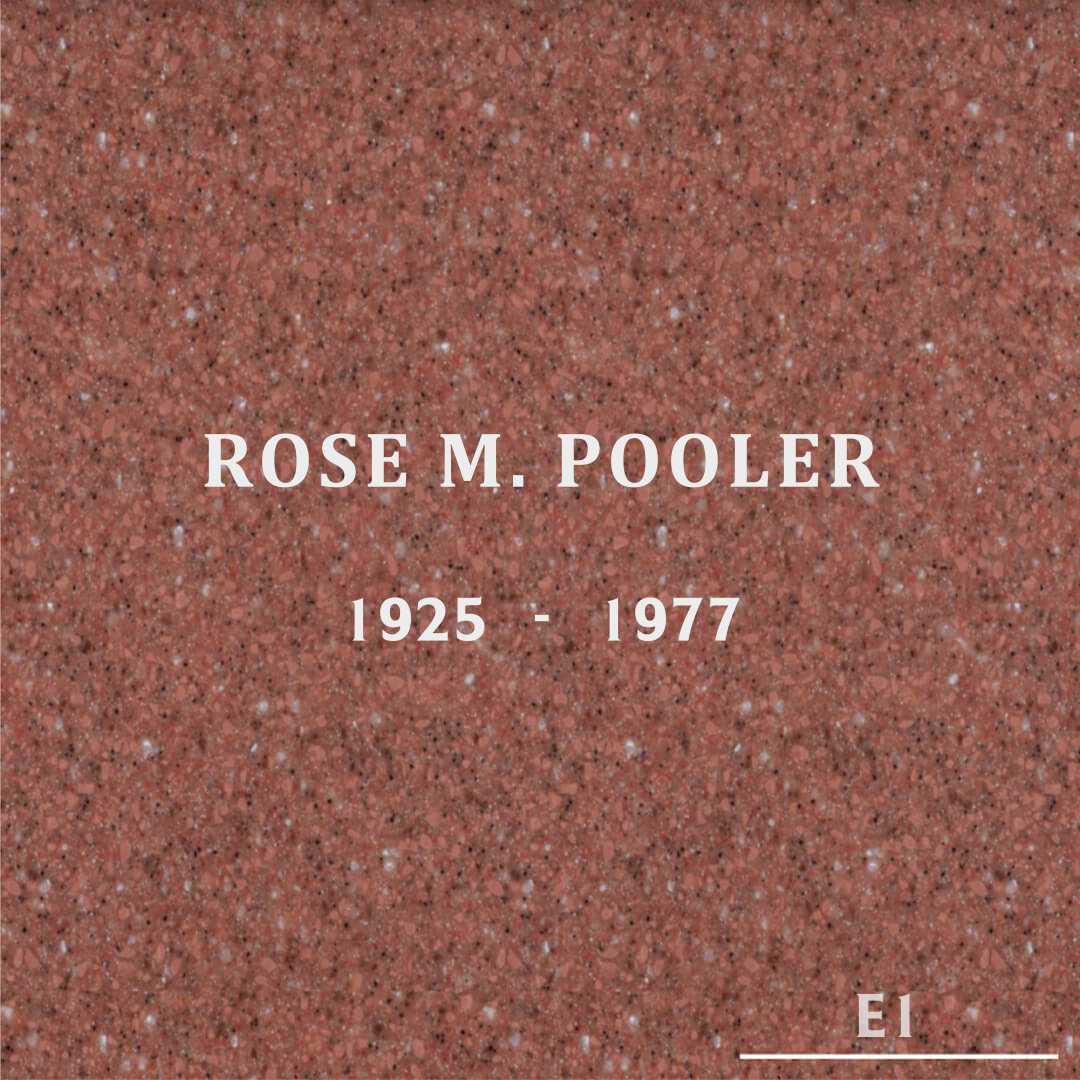 Rose M. Pooler's grave