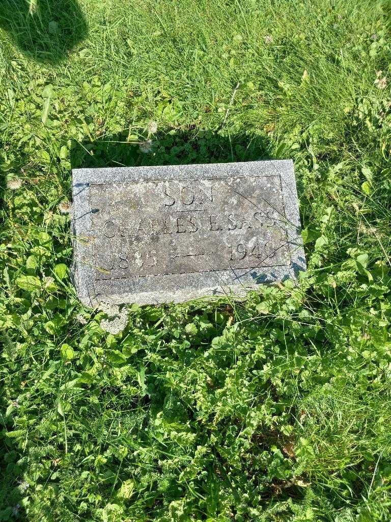 Charles E. Sass's grave. Photo 1