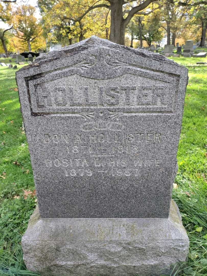 Don A. Hollister's grave. Photo 3