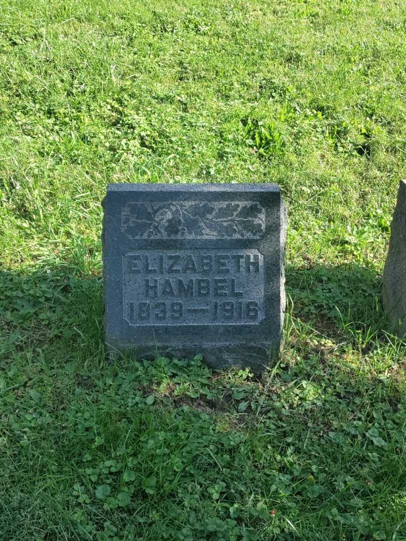 Elizabeth Hambel's grave. Photo 2