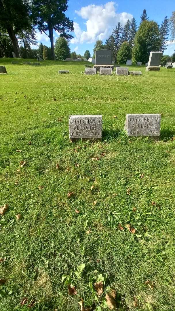 Christian H. Allgaier's grave. Photo 1