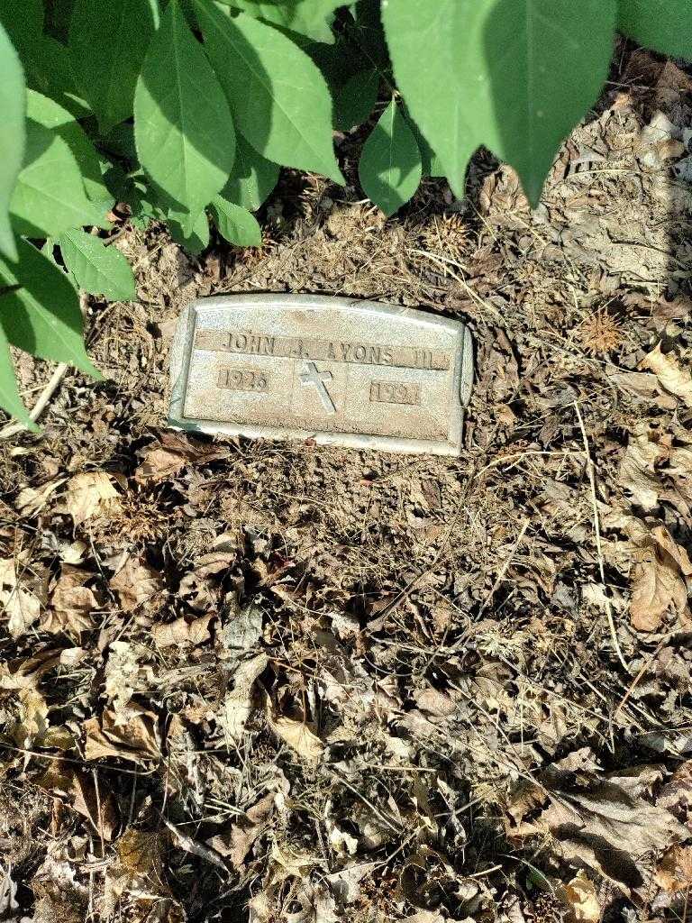 John J. Lyons Third's grave. Photo 2