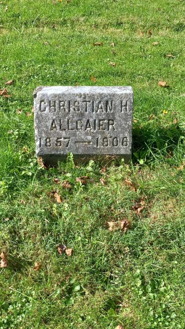 Christian H. Allgaier's grave. Photo 2