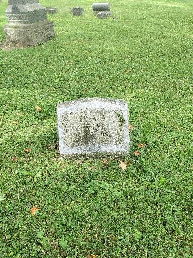 Elsa A. Bailer's grave. Photo 2