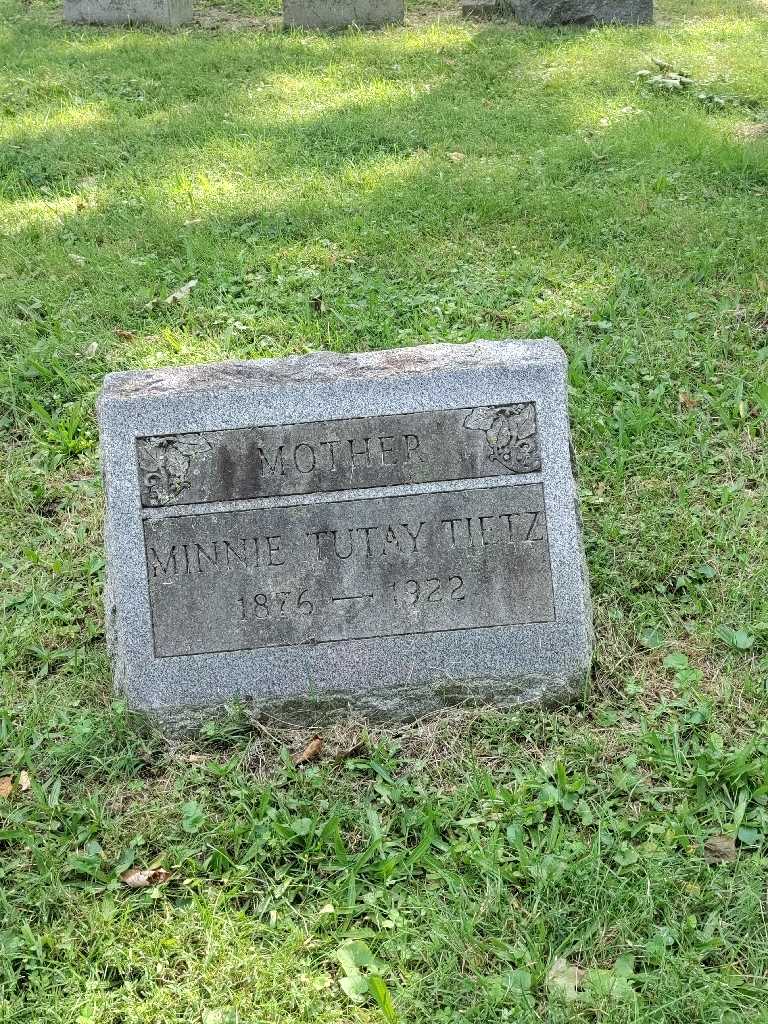 Minnie Tutay Tietz's grave. Photo 2