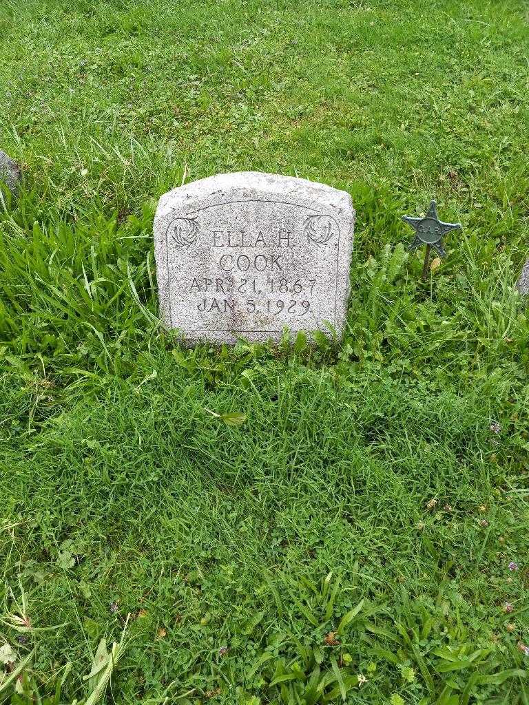 Ella H. Cook's grave. Photo 2