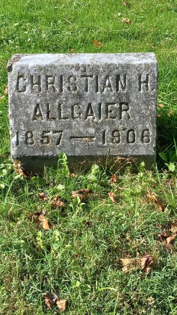 Christian H. Allgaier's grave. Photo 3