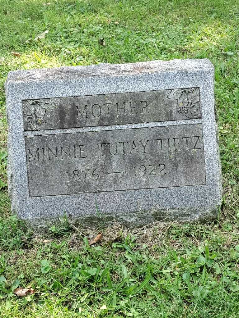 Minnie Tutay Tietz's grave. Photo 3