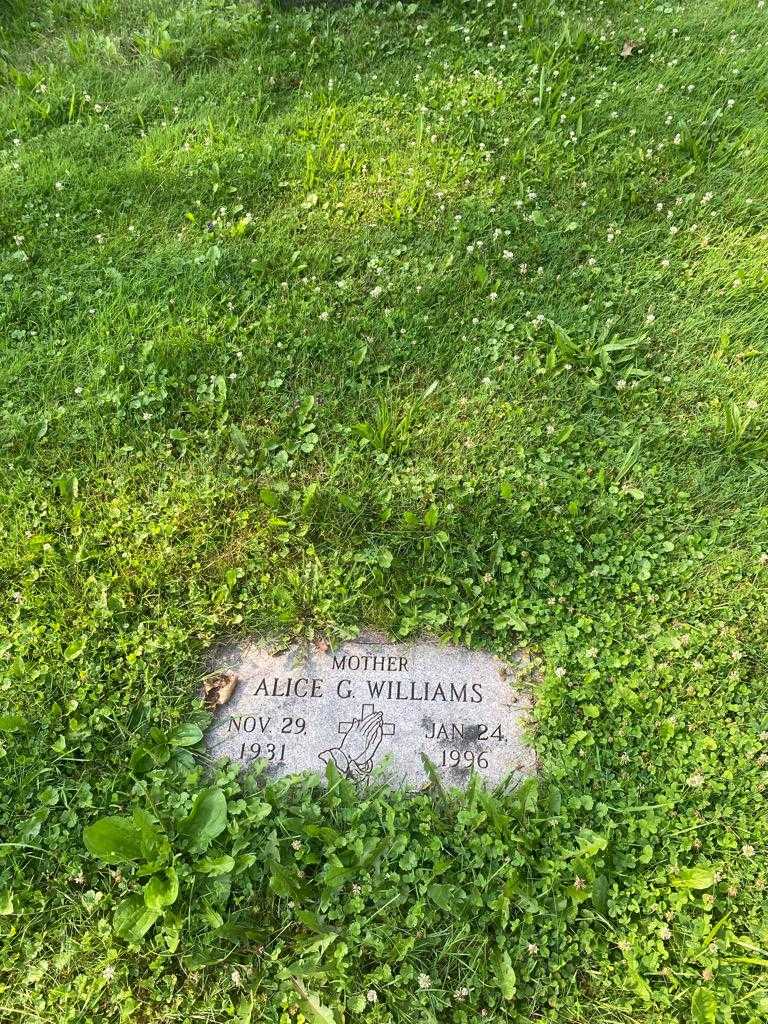 Alice G. Williams's grave. Photo 2