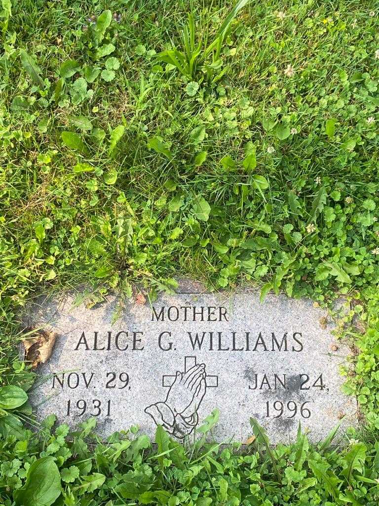 Alice G. Williams's grave. Photo 3
