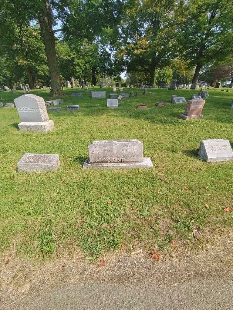 Jennie L. Sweet Korb's grave. Photo 1