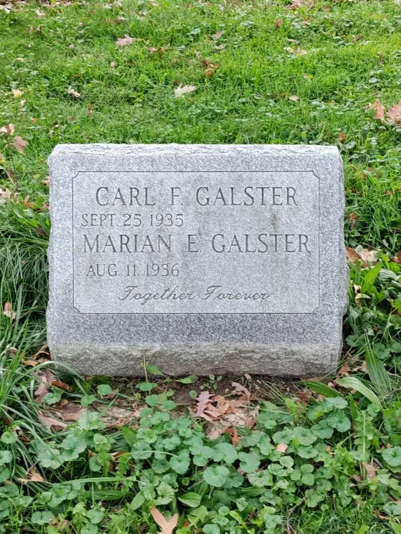 Carl F. Galster's grave. Photo 3