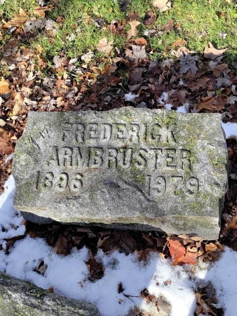 Frederick Carl Armbruster's grave. Photo 3