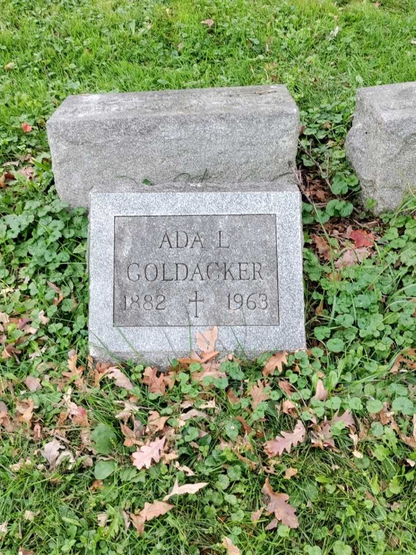 Ada L. Goldacker's grave. Photo 2