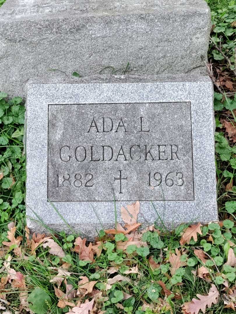 Ada L. Goldacker's grave. Photo 3
