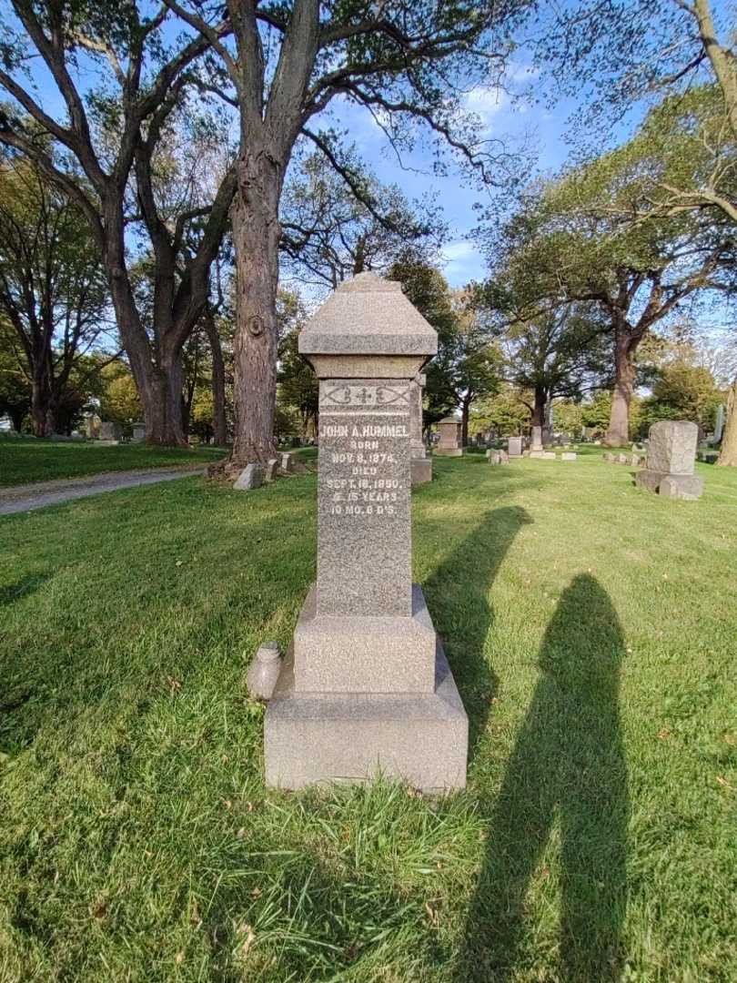 John A. Hummel's grave. Photo 1