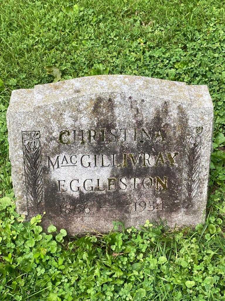 Christina Eggleston MacGillivray's grave. Photo 4