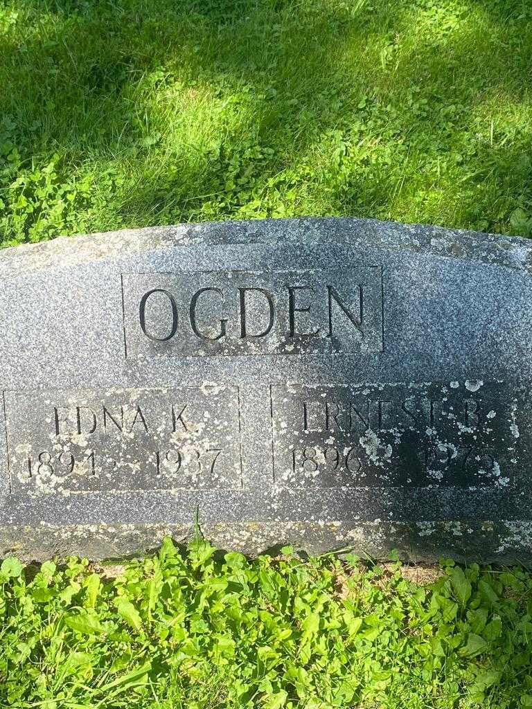 Edna K. Ogden's grave. Photo 3