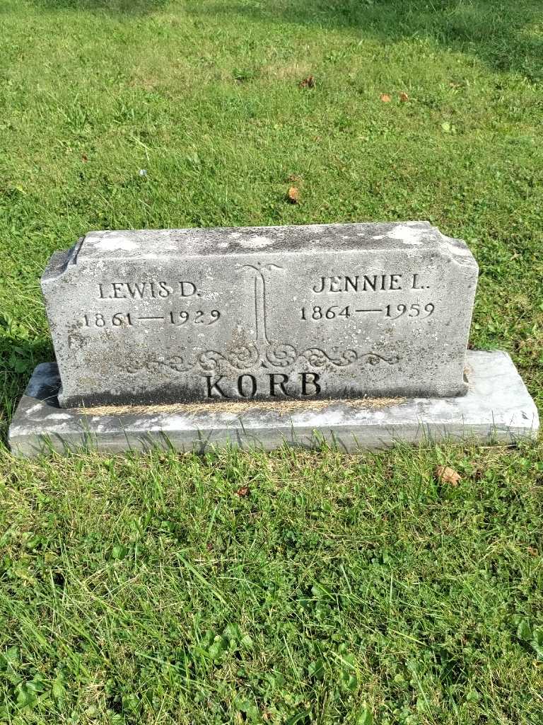 Jennie L. Sweet Korb's grave. Photo 2