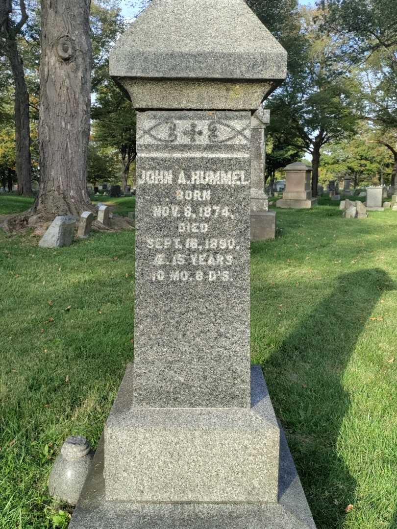 John A. Hummel's grave. Photo 2