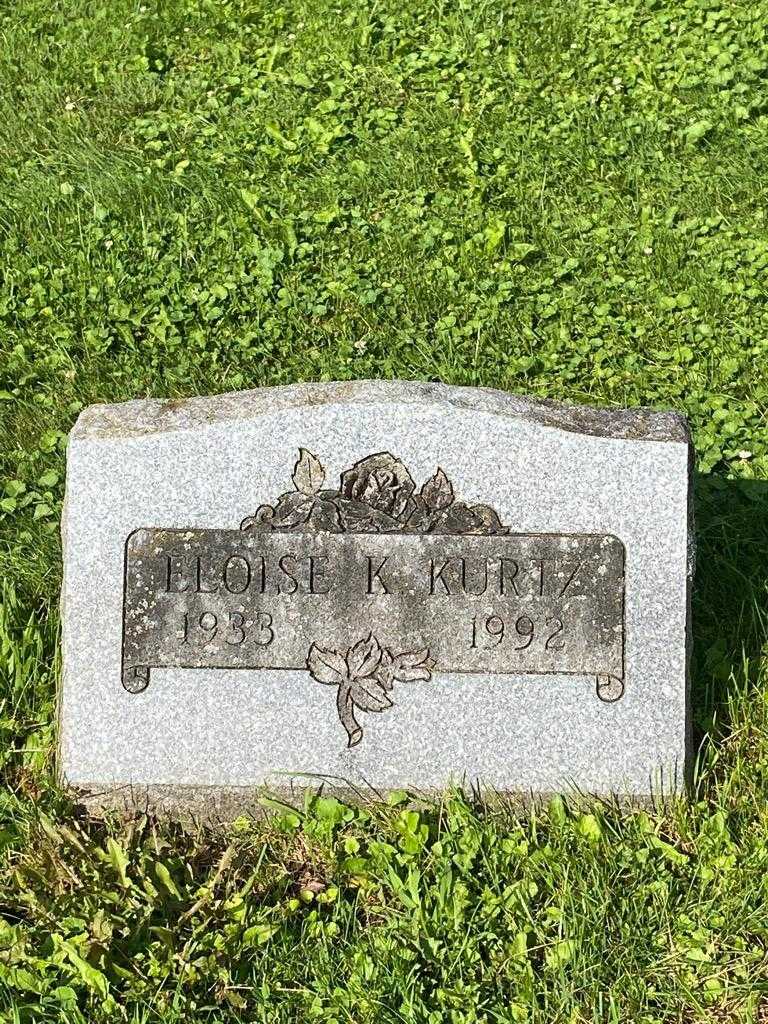 Eloise K. Kurtz's grave. Photo 3