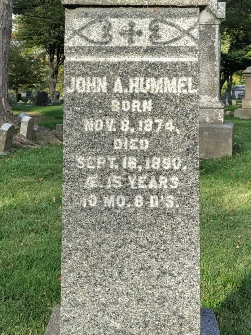 John A. Hummel's grave. Photo 3