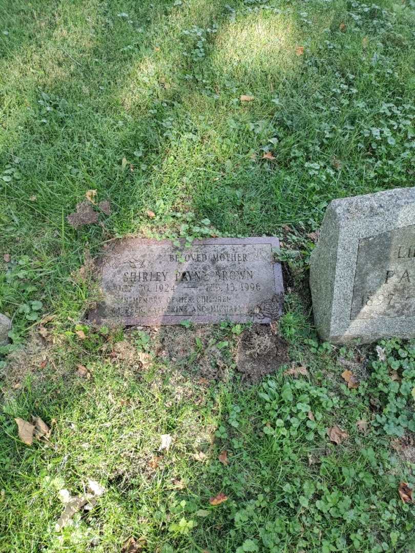 Shirley Brown Payne's grave. Photo 2