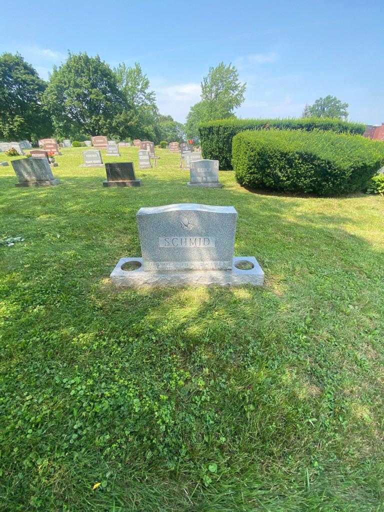 Albert A. Schmid's grave. Photo 1