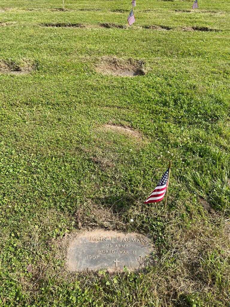 John F. Bauman's grave. Photo 2