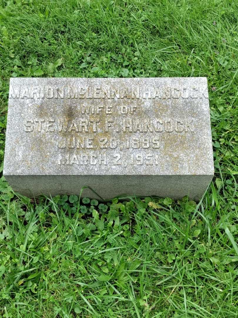 Marion McLennan Hancock's grave. Photo 3