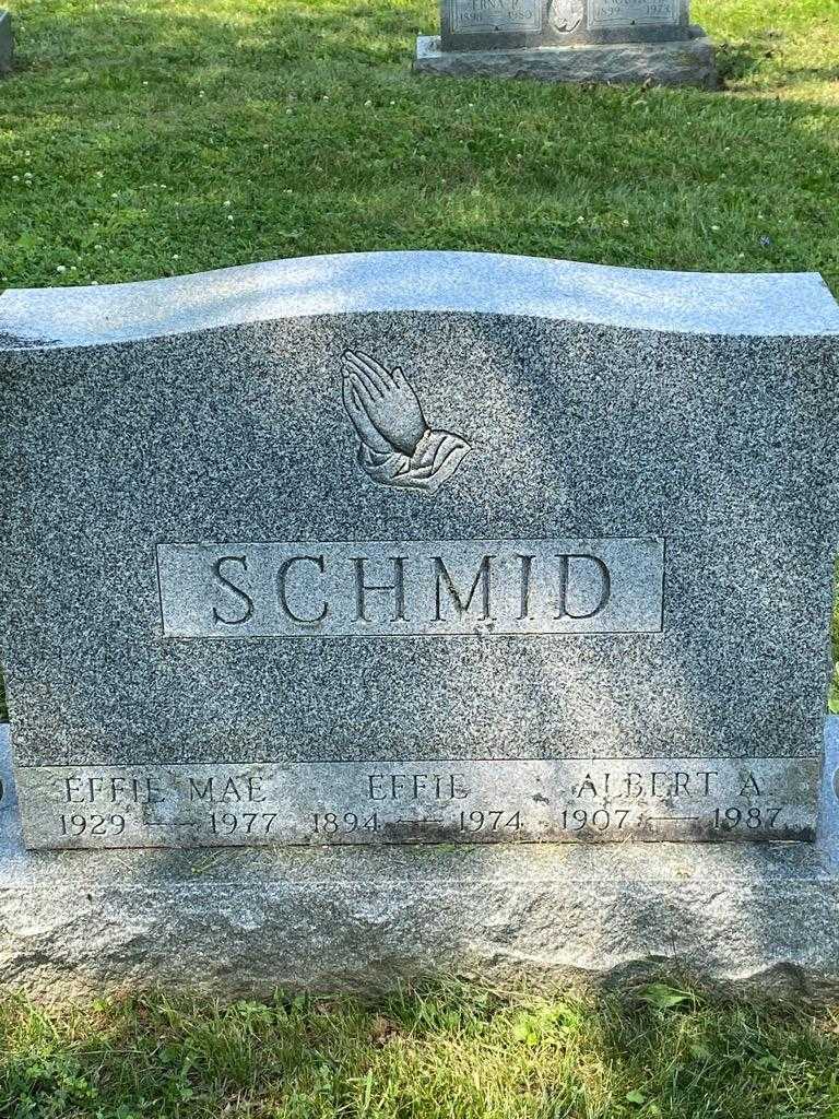Effie Mae Schmid's grave. Photo 3