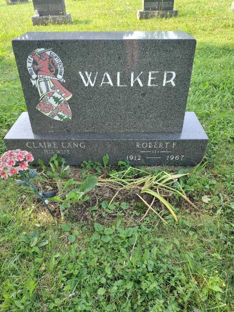 Claire Walker Lang's grave. Photo 2