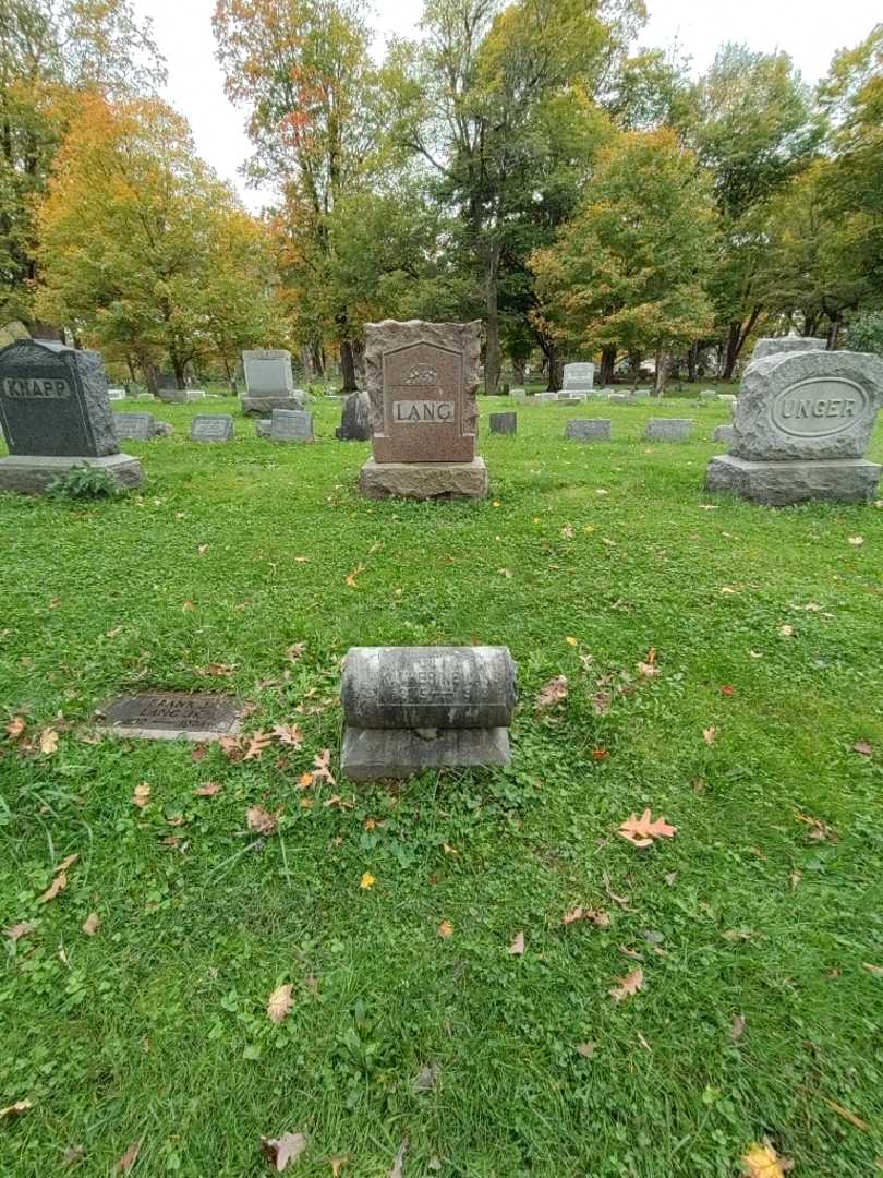 Katherine E. Lang's grave. Photo 1